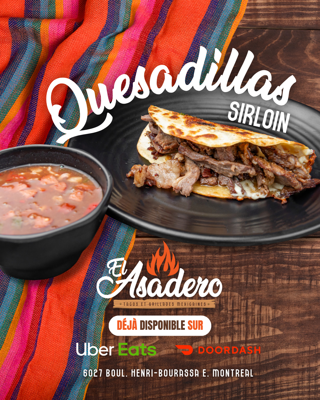 El Asadero restaurant mexicain Montreal-Nord contact reservation